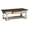 Liberty Furniture 498-OT1010 Morgan Creek - Cocktail Table - Antique White / Wirebrushed Tobacco Accents