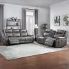 New Classic 20-2506-2NP Enzo - 2 Piece Manual Sofa & Loveseat - Gray
