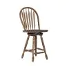 Liberty Furniture 186-B100324 Carolina Crossing - Windsor Swivel Counter Chair - Antique Honey