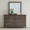 Liberty Furniture 104G-BR-DM Liberty Furniture 104G-BR-DM Twin Lakes - Dresser & Mirror - Gray