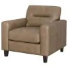 Coaster Fine Furniture 504669 Scotland - Faux Leather Upholstered Track Arm Chair - Brown
