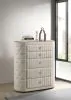 Coaster Fine Furniture 360115 Sonya - 5-Drawer Upholstered Bedroom Chest Of Drawers - Ivory
