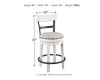 Ashley Furniture D546-524 Ashley Furniture D546-524 Valebeck - UPH Swivel Barstool  - White