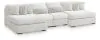 Ashley Furniture PC59106S4 Ashley Furniture PC59106S4 Cuddle Plush - 4-Piece Sectional With 2 Armless Chaises - Arctic