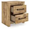 Ashley Furniture PCB1580-92 Maystonna - Two Drawer Night Stand - Brown