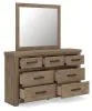 Ashley Furniture PCB2844B1 Ashley Furniture PCB2844B1 Oliandon - Dresser And Mirror - Light Brown