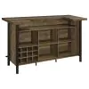 CoasterEssence 182104 Bellemore - Freestanding Home Bar Wine Cabinet - Rustic Oak