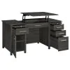 CoasterEssence 801576 Dylan - 4-Drawer Lift Top Office Desk - Weathered Gray