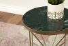 CoasterEssence 936061 Eliska - Round Green Marble Top Accent Side Table - Antique Gold