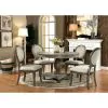 Furniture of America CM3872RT-TABLE Kathryn - Round Dining Table - Rustic Dark Oak