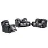 New Classic 20-U7005BKG-3NP New Classic 20-U7005BKG-3NP Nikko - Manual 3 Piece Sofa & Loveseat & Recliner - Black / Gray
