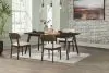 New Classic 40-1078-D4C Rex - Rectangle Dining Table & 4 Open Back Chairs - Dark Brown