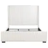 Coaster Fine Furniture 306051KE Natasha - Upholstered Eastern King Wingback Bed - Cream