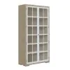 Pulaski Furniture P021776 Contemporary 5-Shelf Glass Door Bookcase - Light Brown