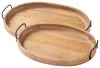 Ashley Furniture A2000455 Jocelyne - Tray Set (Set of 2) - Brown / Black