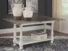 Ashley Furniture T814-4 Havalance - Flip Top Sofa Table - Gray / White
