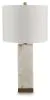 Ashley Furniture L429094 Linderfield - Alabaster Table Lamp - White / Gold Finish