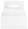Ashley Furniture EB9630B10 Ashley Furniture EB9630B10 Onita - Twin Panel Platform Bed With 1 Side Storage - White