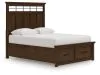 Ashley Furniture B849B2 Ashley Furniture B849B2 Taffenbrook - Queen Panel Storage Bed - Medium Brown
