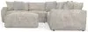 Jackson Furniture Industries 2306/63/59/73/28-01 Bucktown - 3 Piece Sectional With Extra Thick Cuddler Seat Cushions And Cocktail Ottoman - Parchment