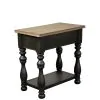 Riverside Furniture 32312 Riverside Furniture 32312 Barrington - 2 Tone Chairside Table - Antique Oak / Matte Black