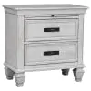 CoasterEssence 205330KE-S4 Franco - 4 Piece King Bedroom Set - Distressed White