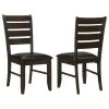 CoasterEveryday 102722 Dalila - Wood Dining Side Chair (Set of 2) - Cappuccino