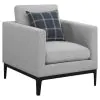 CoasterElevations 508683 Apperson - Upholstered Track Arm Accent Chair - Light Gray