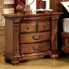 Furniture of America CM7738N Bellagrand - Nightstand - Antique Tobacco Oak