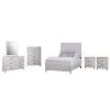 New Classic 00-3314-36N New Classic 00-3314-36N Biscayne - 5/0 Queen 6 Piece Bedroom Set (Bed & Dresser & Mirror & Chest & 2 Nightstands) - Driftwood
