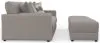 Jackson Furniture Industries 2405/36/37/77-18 Jackson Furniture Industries 2405/36/37/77-18 Trevor - 2 Piece Extra Deep Oversized Sofa With 2 Included Storage Cocktail Ottoman - Nickel