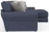Jackson Furniture Industries 4052/63/76/2-23 Cape May - 2 Piece Sofa Chaise With Comfort Coil Seating And 5 Accent Pillows Included (RSF Chaise) - Denim