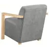 CoasterEveryday 902269 Diego - Upholstered Accent Arm Chair With Wood Arms - Gray