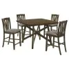 Coaster Fine Furniture 109178-S5 Canfield - 5 Piece Counter Height Dining Set - Brown