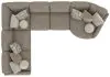 Jackson Furniture Industries 3145/63/59/31/96-28 Turner - 5 Piece Sectional With RSF Cuddler - Mushroom