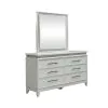 Liberty Furniture 781-BR-DM Reflections - Dresser & Mirror - Pearl White / Rhinestone