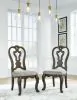 Ashley Furniture D947-01 Maylee - Dining Upholstered Side Chair (Set of 2) - Dark Brown