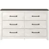 Ashley Furniture B1190/31/36/44/55/86 Gerridan - 5 Pc. - Dresser, Mirror, Chest, Full Panel Bed - White / Gray