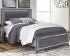 Ashley Furniture B214/31/36/57/54/96/92(2) Ashley Furniture B214/31/36/57/54/96/92(2) Lodanna - 7 Pc. - Dresser, Mirror, Queen Panel Bed, 2 Nightstands - Gray