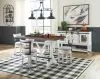 Ashley Furniture D546/13/524(4)/60 Ashley Furniture D546/13/524(4)/60 Valebeck - 6 Pc. - Counter Table, 4 Swivel Barstools, Server - White
