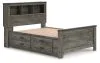 Ashley Furniture B4480B9 Frandern - Full Bookcase Panel Bed With Storage - Gray