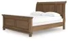 Ashley Furniture PCB779B16 Feddinger - California King Sleigh Bed - Medium Brown