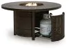 Ashley Furniture PCP760-776 Monterey Point - Round Fire Pit Table - Dark Brown