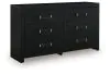 Ashley Furniture PCB1115-31 Ashley Furniture PCB1115-31 Maeling - Six Drawer Dresser - Black