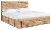 Ashley Furniture B1050B6 Ashley Furniture B1050B6 Hyanna - Queen Panel Bed With 4 Storage Drawers - Tan