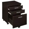 CoasterEveryday 800894 Skylar - 3-Drawer Home Office Mobile File Cabinet - Cappuccino