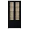 Coaster Fine Furniture 953478 Hawthorne - 4-Shelf Glass Door Tall Cabinet With Drawers - Black