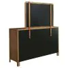Coaster Fine Furniture 223323M Maderia - 8-Drawer Dresser And Mirror - Walnut