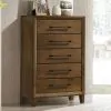 New Classic B0182-070 Ballard - 5 Drawer Chest - Walnut