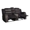 New Classic U1816-25-BRN New Classic U1816-25-BRN Willow - Console Loveseat With Dual Recliners - Brown